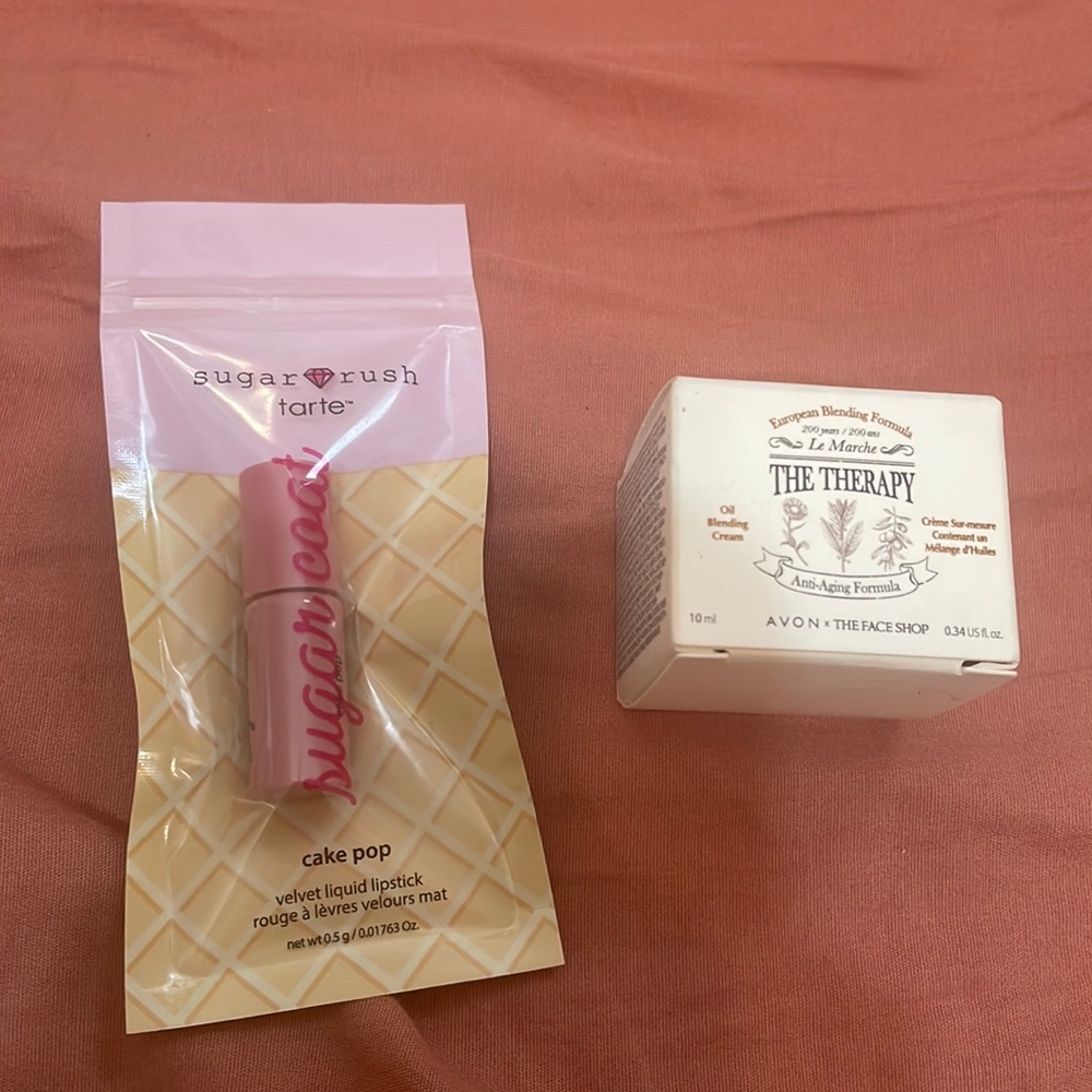 Tarte Liquid Lipstick & Avon Moisturizer